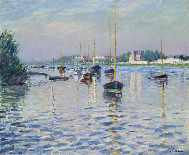 Barcos fondeados en el Sena en Argenteuil
