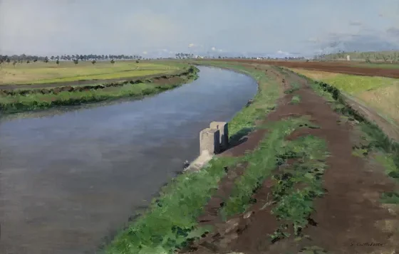 Bord de canal, près de Naples