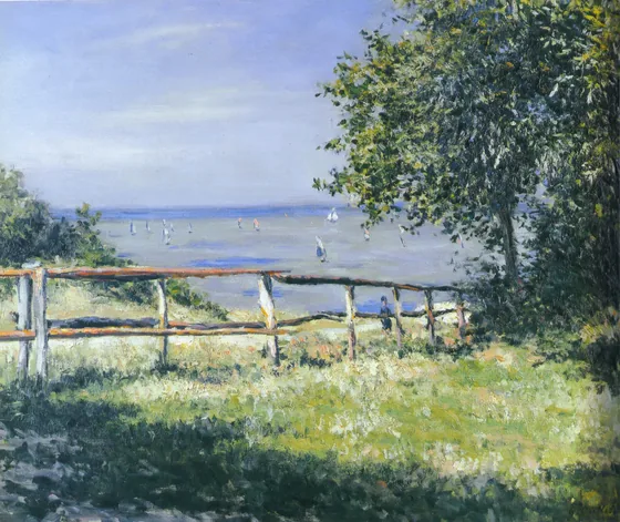 Champ au bord de mer