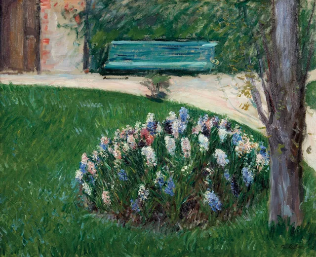 Jacintos, jardín de Petit-Gennevilliers, Gustave Caillebotte