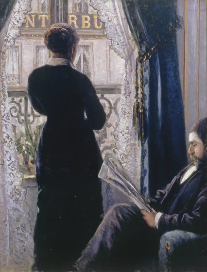 Intérieur, femme à la fenêtre