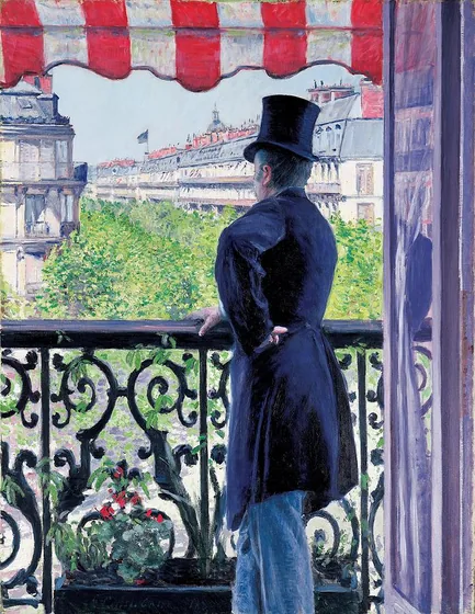 L'homme au balcon, boulevard Haussmann