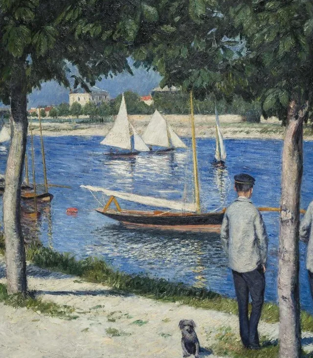 A Margem do Petit Gennevilliers e o Sena, Gustave Caillebotte