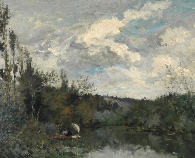 O pequeno lago na floresta