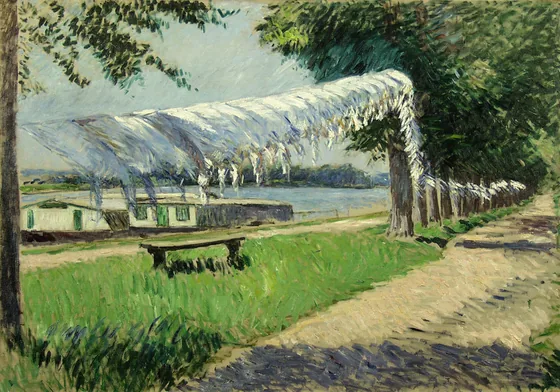 Linge séchant au bord de la Seine, Petit Gennevilliers