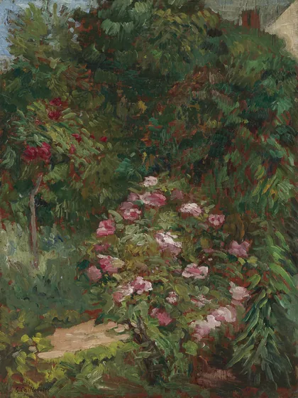 Massif de fleurs, jardin du Petit Gennevilliers