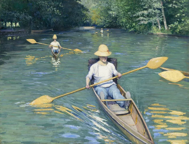 Piraguas, Gustave Caillebotte