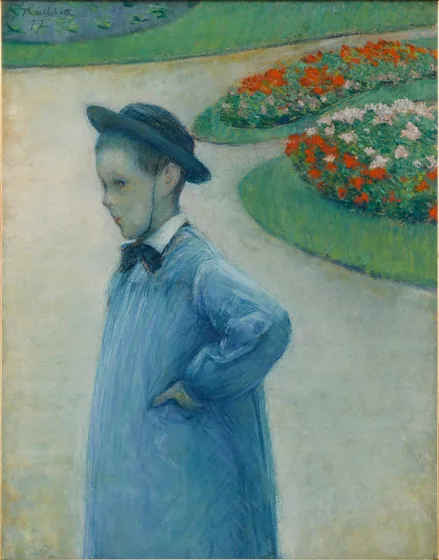 Portrait de Camille Daurelle dans le jardin d'Yerre