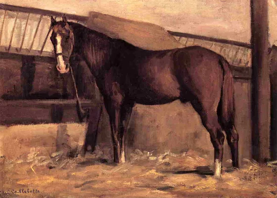 Reddish Bay Horse in the Stable