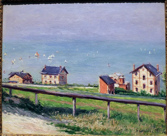 Regatas en el mar, en Villerville, Gustave Caillebotte