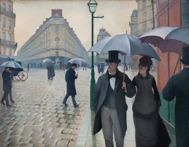 Calle de París, tiempo de lluvia