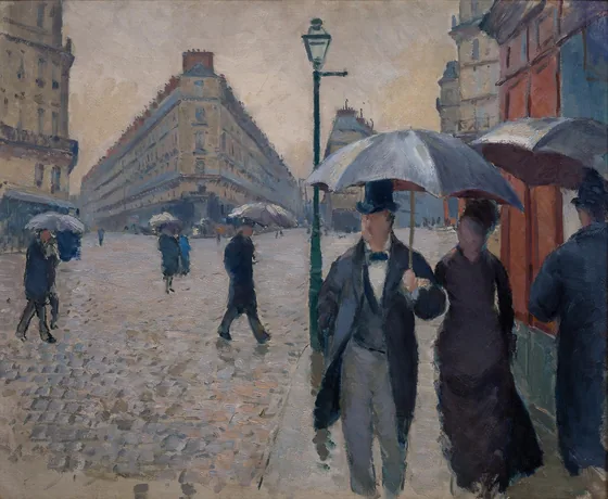 Rue de Paris. Temps de pluie (étude)