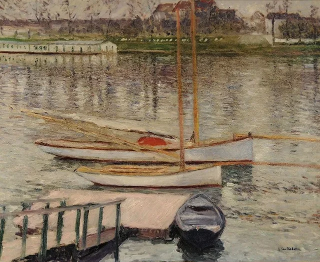 Veleiros ancorados no Sena, em Argenteuil