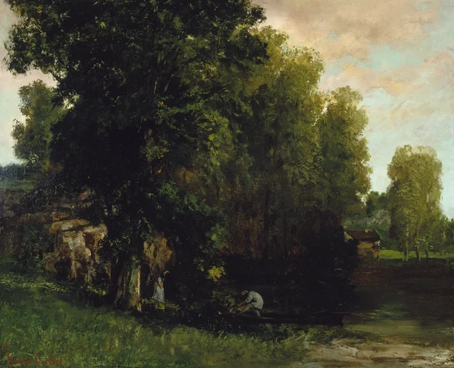 A orillas del estanque, Gustave Courbet