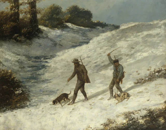 Chasseurs dans la neige, Gustave Courbet