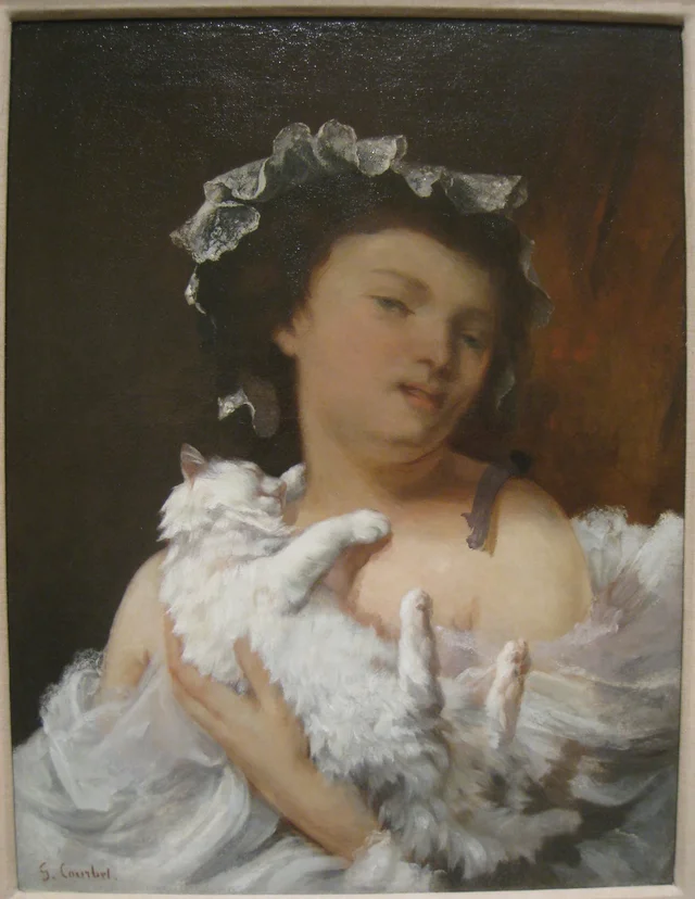 Woman with a Cat, Gustave Courbet