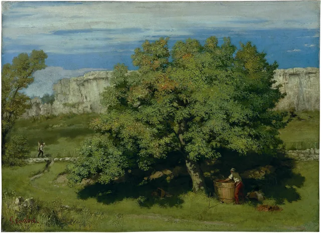 La vendange à Ornans, sous la Roche-du-Mont, Gustave Courbet