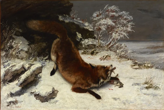 Fox in the Snow, Gustave Courbet
