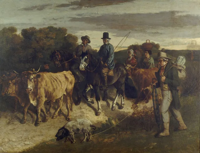 Peasants from Flagey back from the Fair, Gustave Courbet
