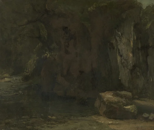 Las rocas del Loue, Gustave Courbet