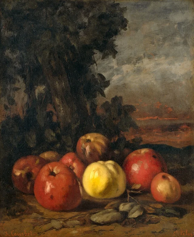 Bodegón con manzanas, Gustave Courbet