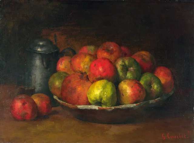 Still Life with Apples and a Pomegranate, Gustave Courbet