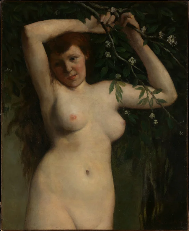 Nu à la branche fleurie