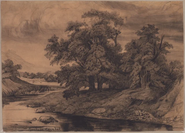 Landscape with Large Trees, Gustave Courbet