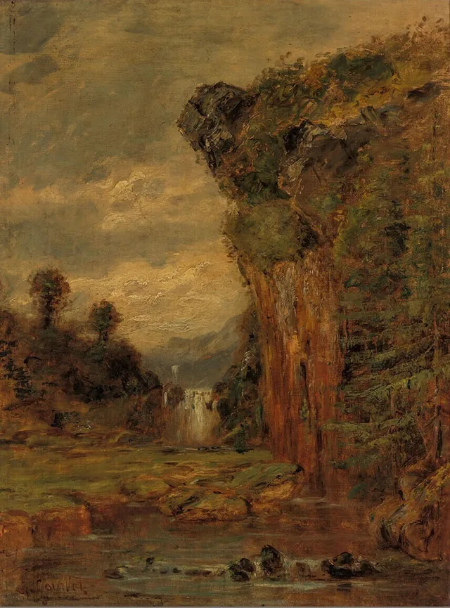 Paysage rocheux avec cascade