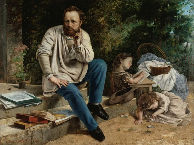 Proudhon y sus hijos, Gustave Courbet