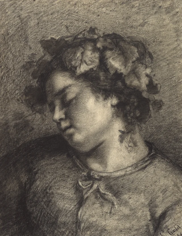 Cabeza de una bacante dormida
