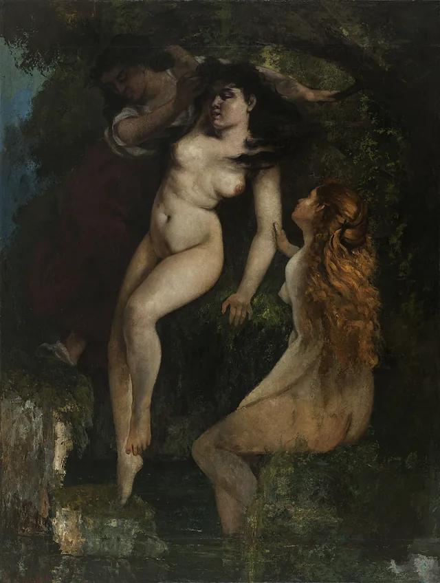 Trois Baigneuses, Gustave Courbet