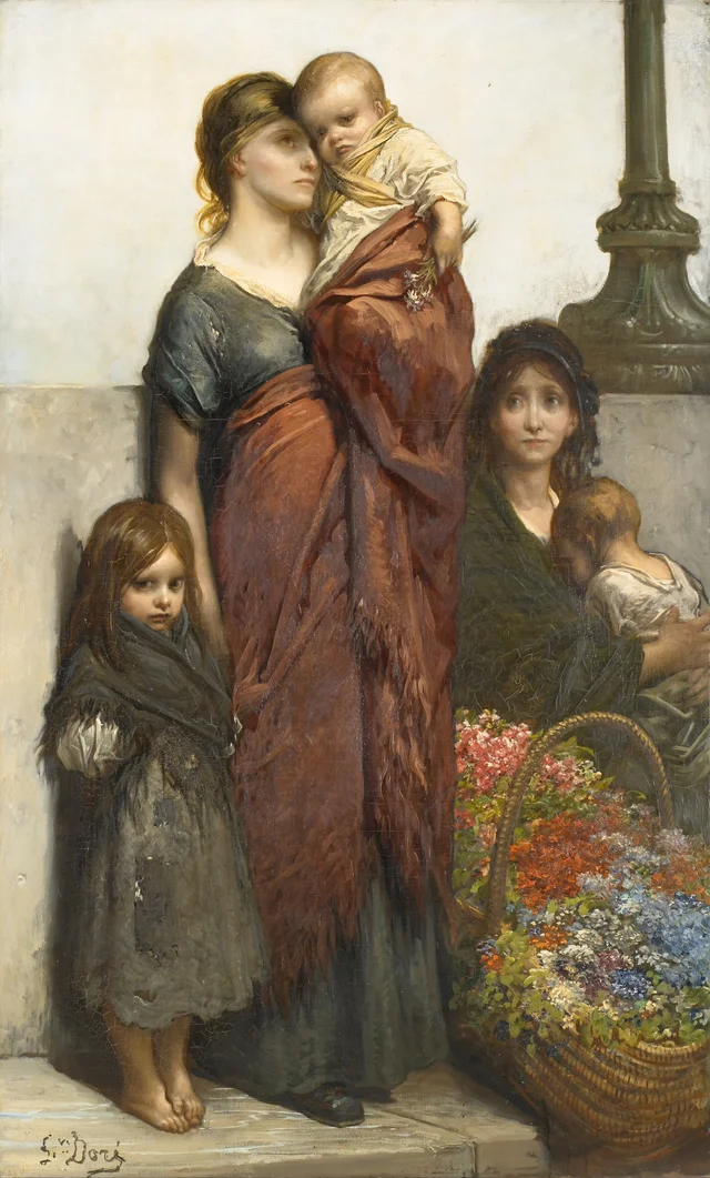 Marchandes de fleurs à Londres, Gustave Doré