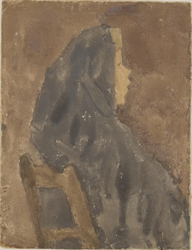 Dame assise à l'église
