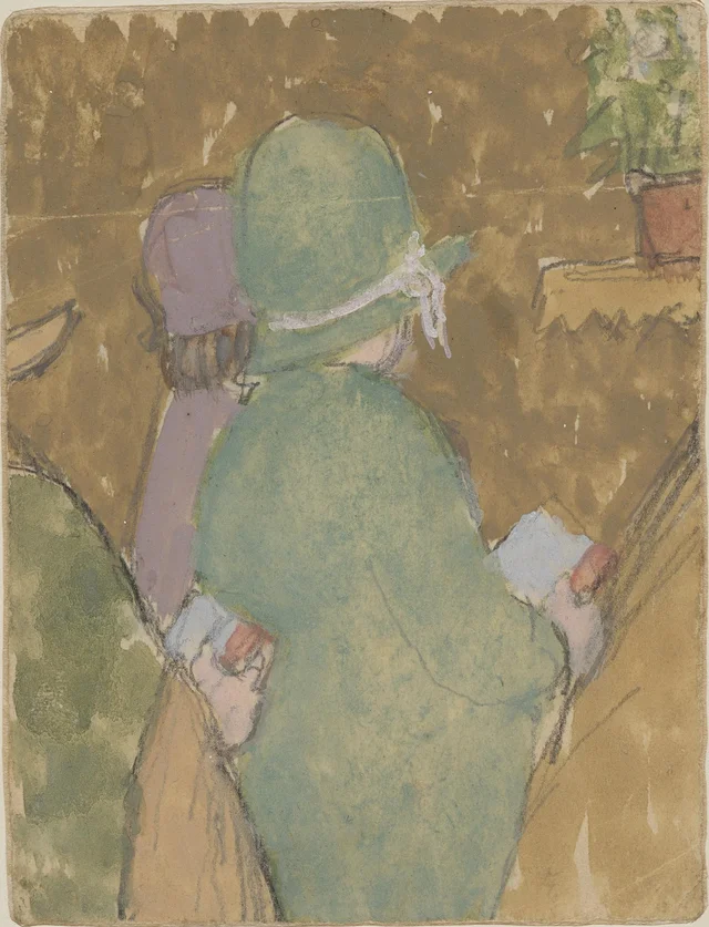 Deux personnages à l'église
