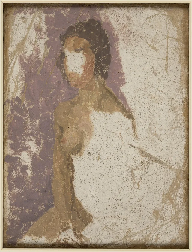 Étude de fillette nue assise