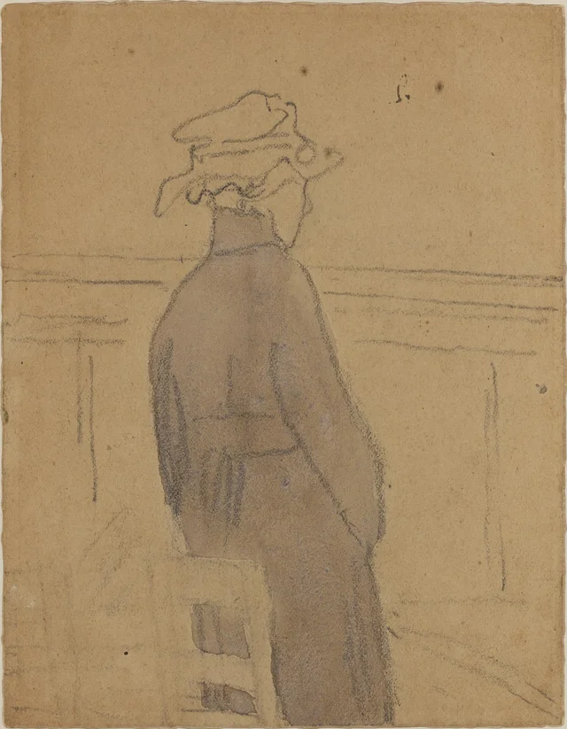 Femme debout à l'église
