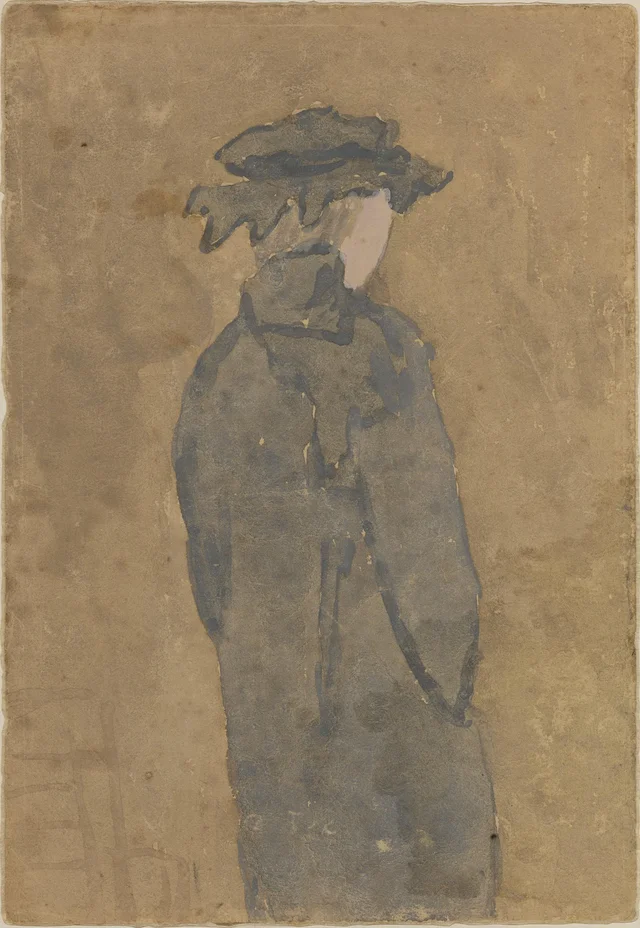 Femme debout à l'église