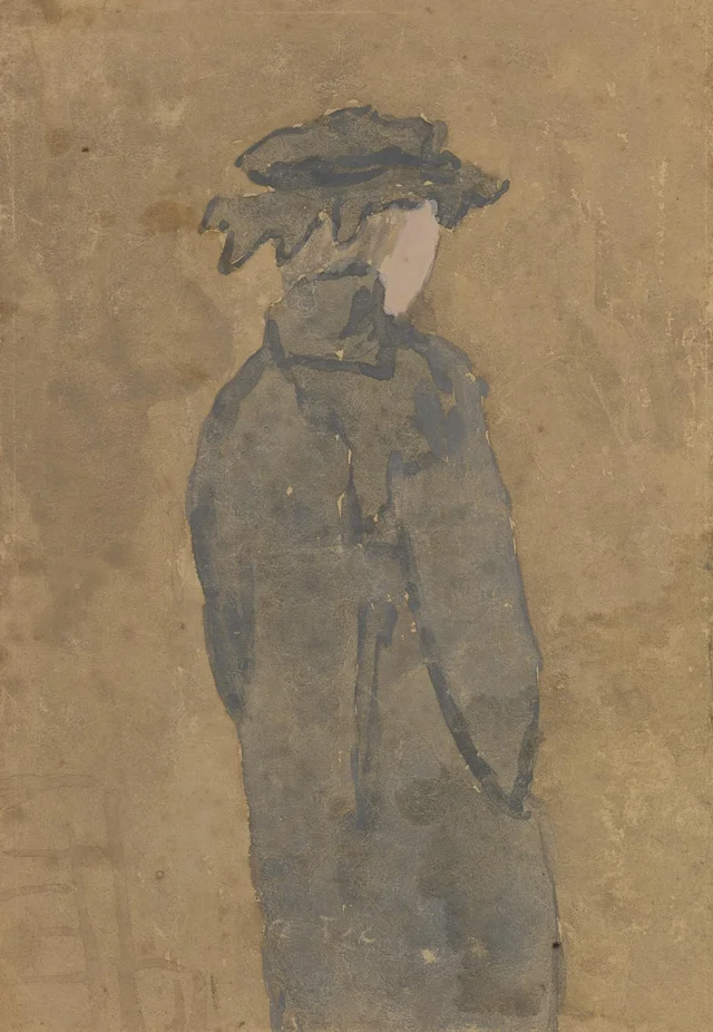 Mujer de pie en la iglesia, Gwen John