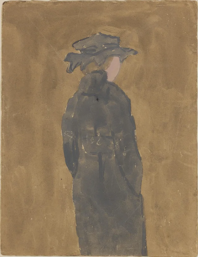 Femme debout à l'église