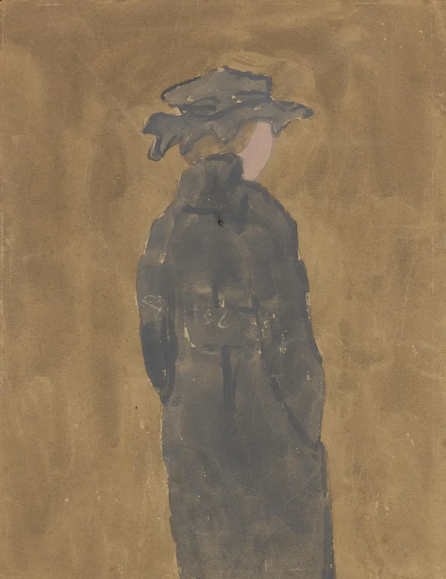 Mujer de pie en la iglesia, Gwen John