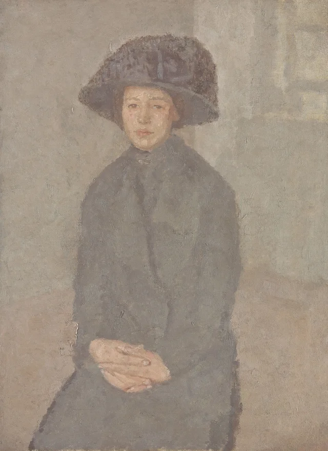 Mujer posando con sombrero, Gwen John