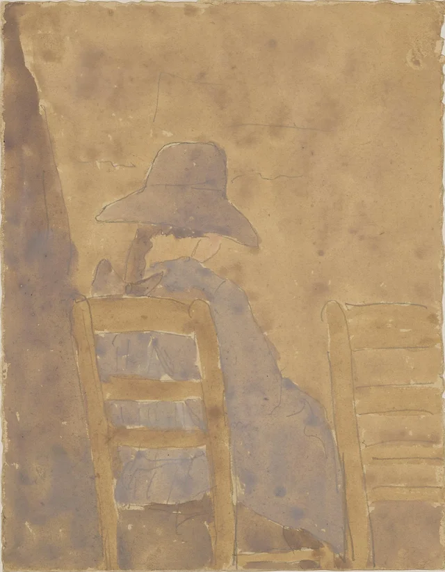 Fillette assise à l'église