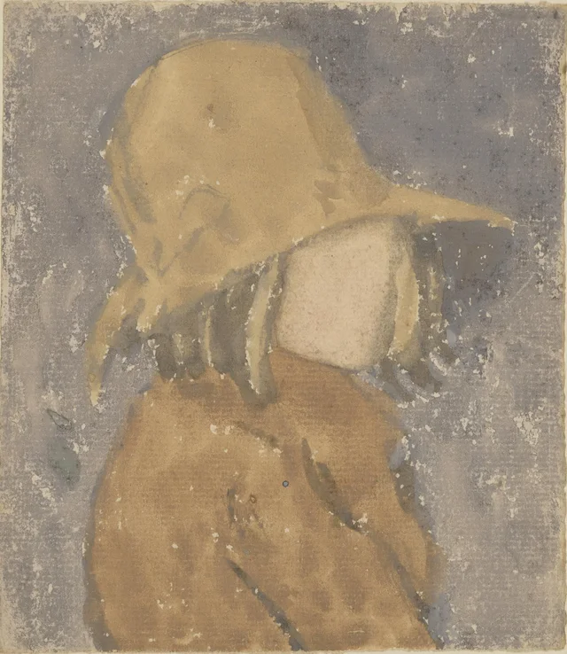 Fillette en chapeau et manteau