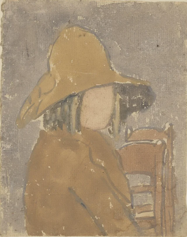 Fillette en chapeau et manteau