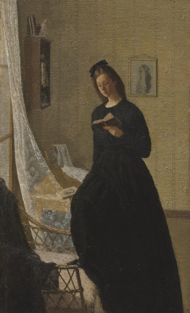 Niña leyendo junto a la ventana, Gwen John