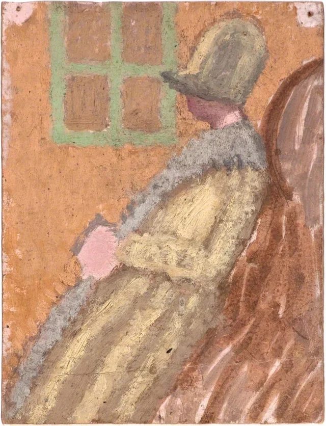 Fillette près d'une fenêtre