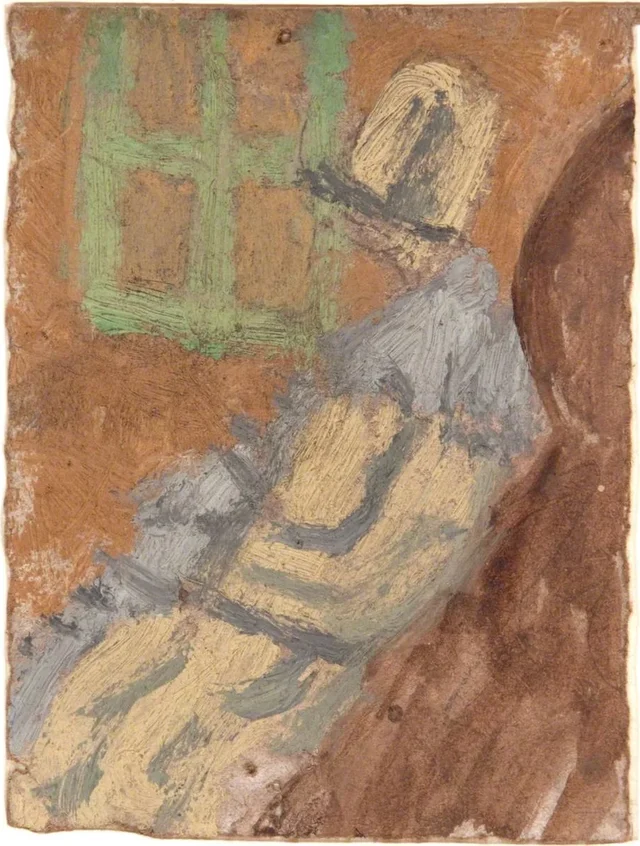 Fillette près d'une fenêtre