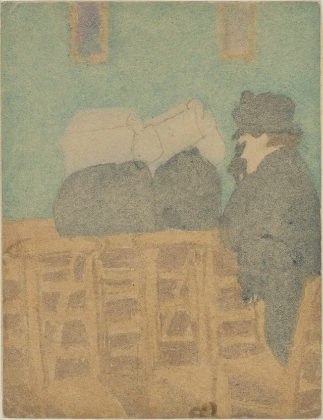 Personnages à l'église