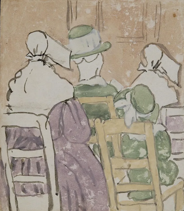 Personnages à l'église